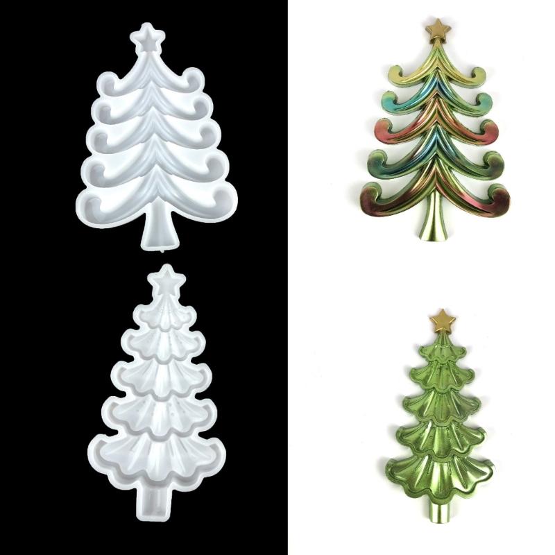 Diy Crystal Drop Glue Aromatherapy Gypsum Abrasive Three-dimensional Christmas Tree Decor Ornament Pendant Silicone Mold