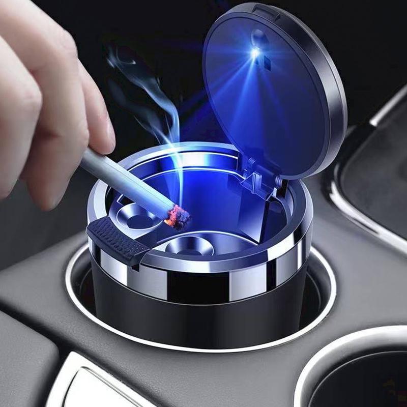 Car Ashtray Cigarette Ash Holds Cup LED Light Automotive Ashtray For Jeep CHEROKEE LIBERTY COMPASS PATRIOT accessories interior AJZ1