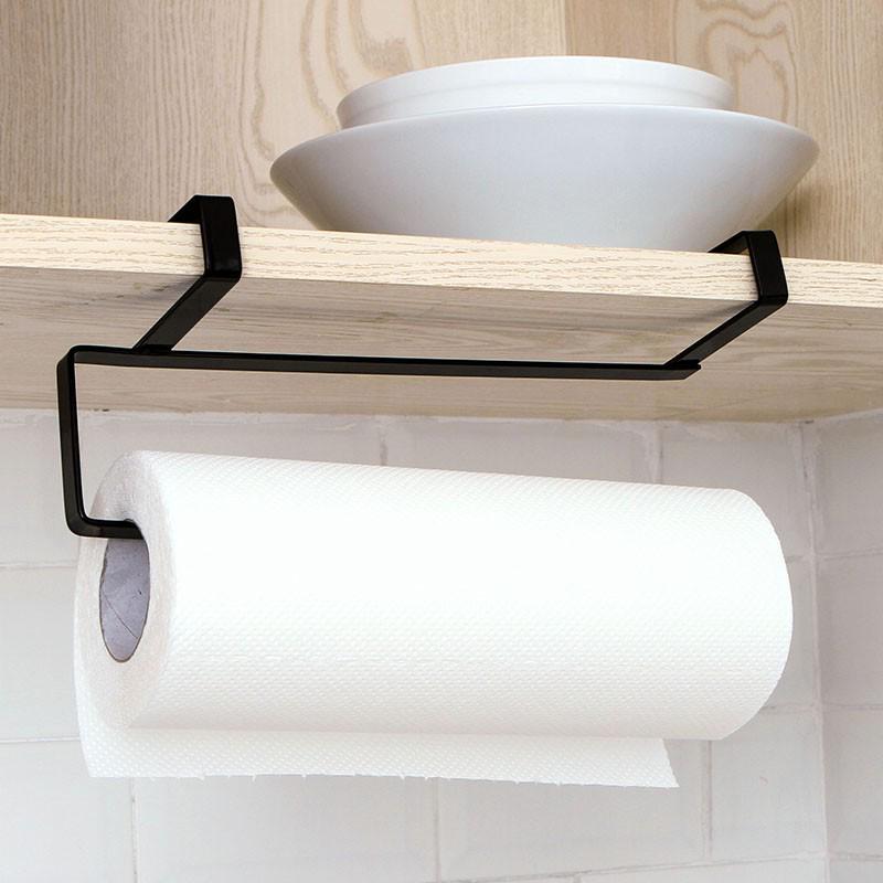 Wrought Iron Paper Towel & Dishcloth Holder for Kitchen Cabinets