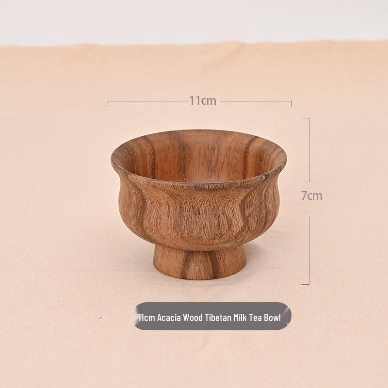 ZISIZ Acacia Wood Milk Tea Bowl