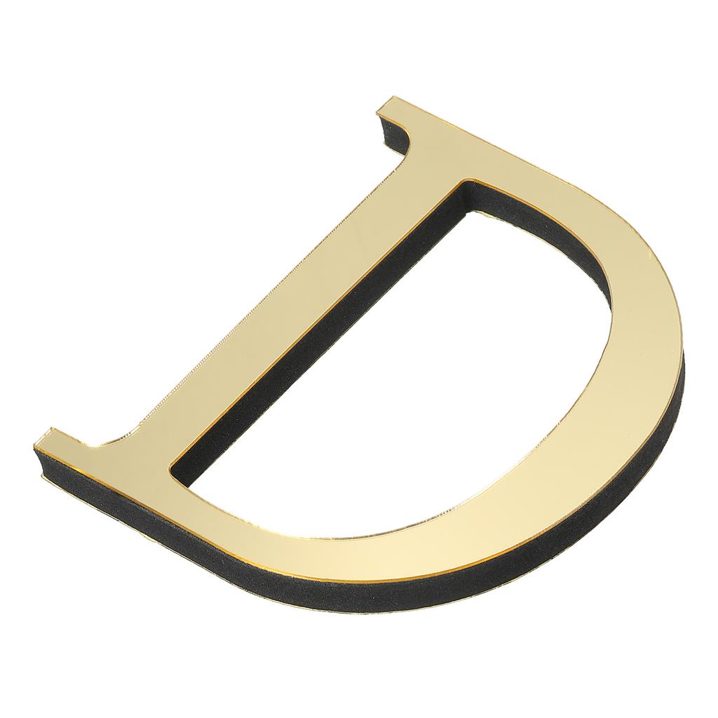 Adesivo de Parede Acrílico Espelhado 3D 10cm 26 Letras Inglesas Adesivos de Parede Decalques Autoadesivos Arte de Parede Murais Casa Festa Dourado Claro