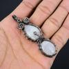 Moonstone 999 Copper Wire Wrapped Pendant, Handmade Gemstone Pendant, Gift For Mom Antique Jewelry