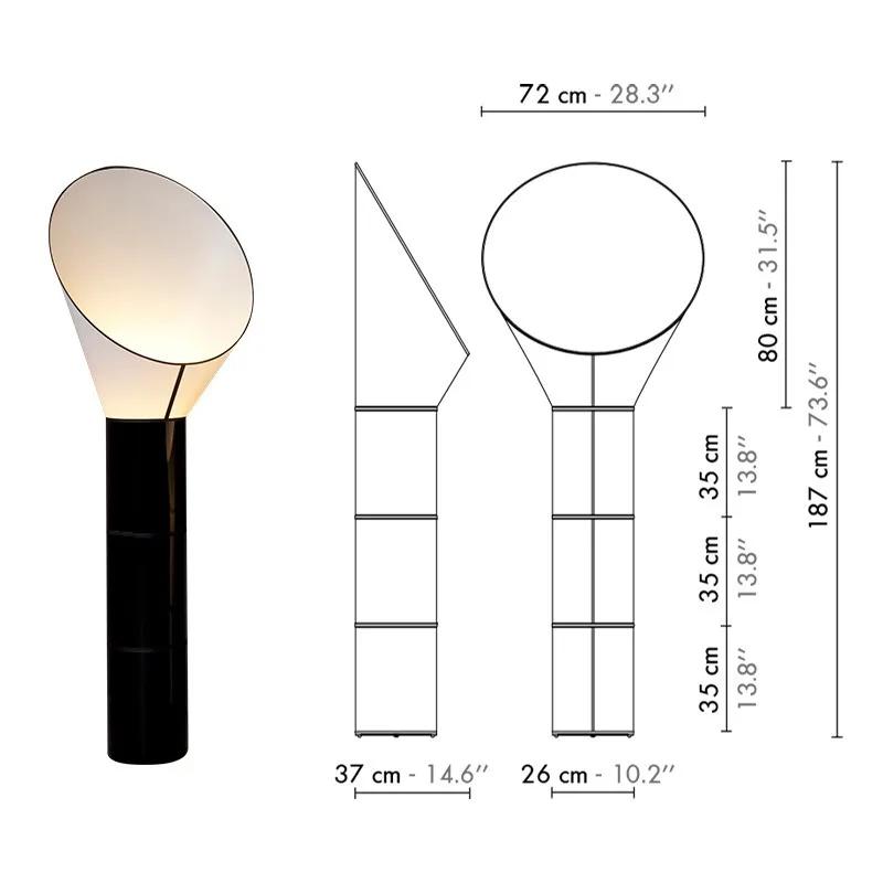 Modern design LED floor lamp horn table lamp bedroom lighting floor lamp hotel Nordic luxury room decoration lighting fixture