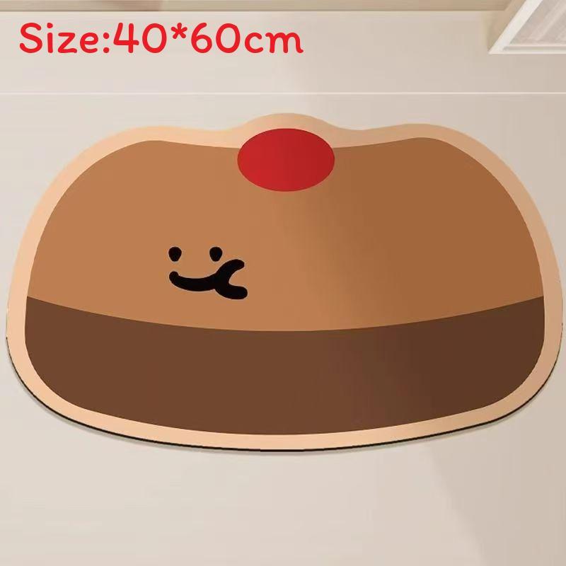 Cartoon Style Silicone Diatom Mud Bathroom Absorbent Non Slip Mat For Toilet And Shower Room Use