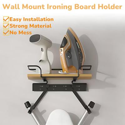 Ironing Board Holder Wall Mount - Laundry Room Iron And Ironing Board Hanger Laundry Room Decor Organization And Storage