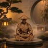 Sitting Pose Warrior Figurine 3D Printed Zen Statue Creative Samurai Sculpture  Gift