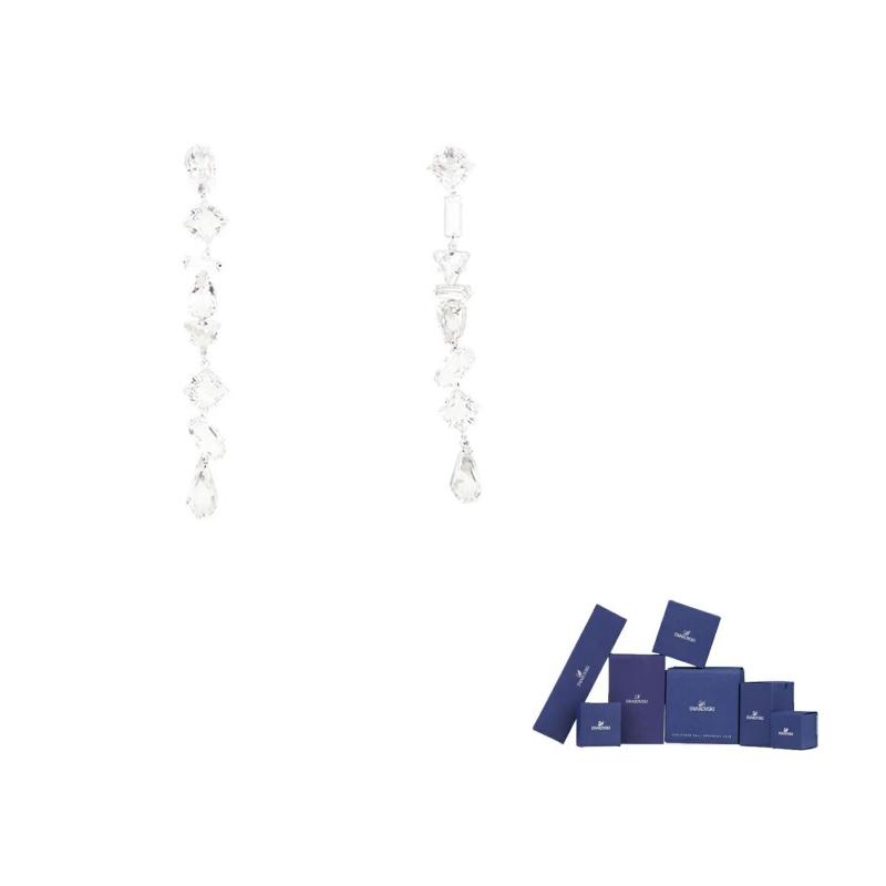 Swarovski Mesmera crystal-embellished earrings F-Original brand box серебряный