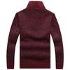 Maglione da Uomo Autunno e Inverno Collo Alto Giacca Spessa in Velluto Plus Maglione Lavorato a Maglia Largo Collo Semi-alto Top con Cerniera Camicia Base