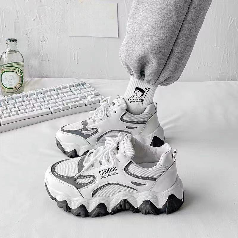 

Dad Shoes Women s Ins Trendy Spring and Autumn New Spring and Autumn All-Match Breathable Mesh Leisure Sports White Women s Shoes 35 білий