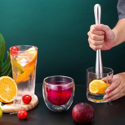 Şarap Karıştırma Çubuğu Kokteyl Sıkacağı Kırma Çekiçli Çalkalayıcı İçecek Meyve Sıkacağı Kırılmış Paslanmaz Çelik Buz Mutfak Bar Aletleri