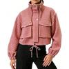 PEYWOW Damen Vintage Casual Einfarbig Druck Herbst Winter Langarm Jacken & Mäntel