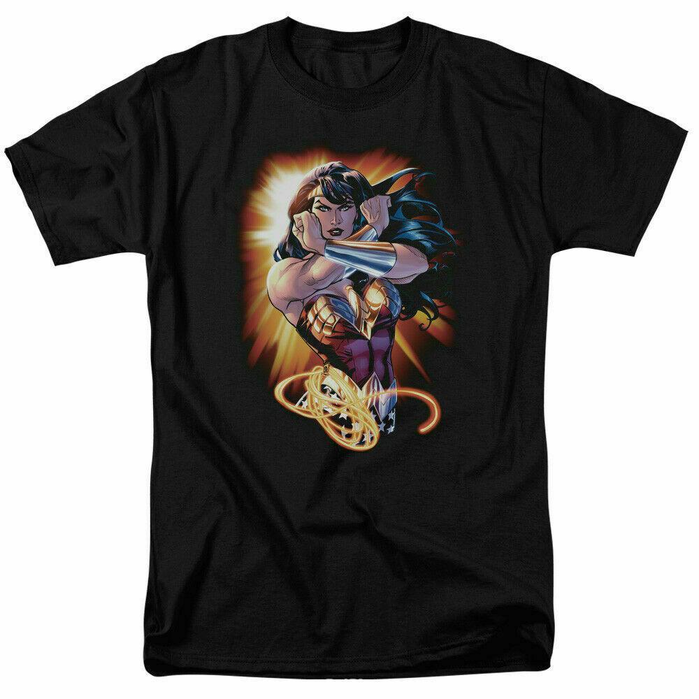 26 Wonder Woman Wonder Rays T Shirt Licensed Comic Book Movie Tee Black Unisex T-Shirt M