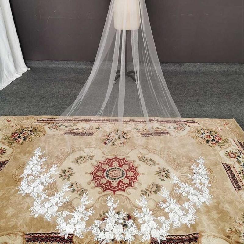 Bridal Veil Long Mantilla for Bachelorette Party Decorations Bride To Be Gift Bridal Shower Wedding White Long Veil