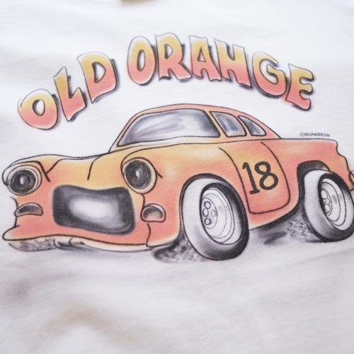 BONRROW Crop Old Orange Tee_Wh