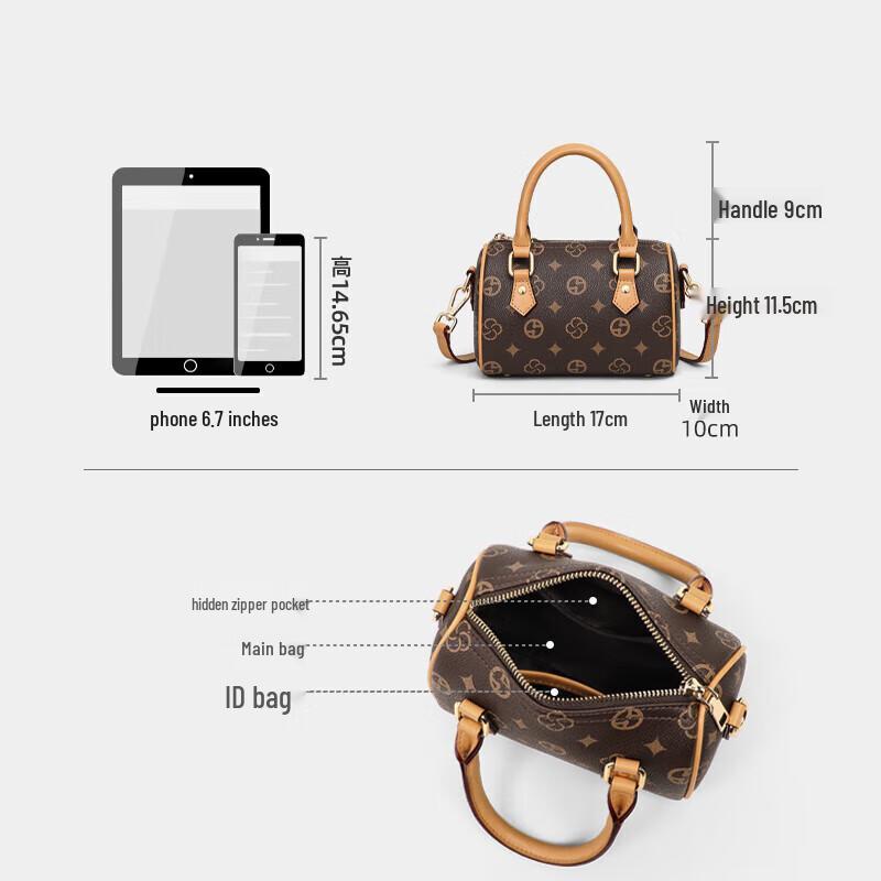 Stylish Women's Cylindrical Handbag & Crossbody