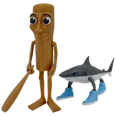1Pc/2Pcs Tung Tung Sahur Italian Brainrot Wooden Stick Creative Toys Desktop Decoration