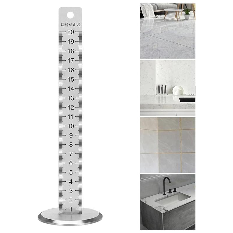 A96I-Equal Height Ruler Positioning Horizontal Ruler Metal Tile Tool Lay Floor Tile Tool For Bricklayer