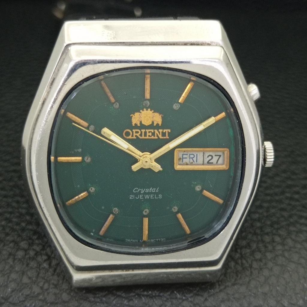 CEAS VINTAGE ORIENT CRYSTAL AUTOMATIC 46941 JAPONIA BĂRĂBȚI CADRAN ORIGINAL a701887-5 R207-a701887