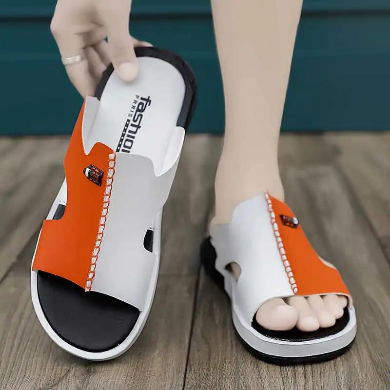 Fashion Open Back With Strap Flip Flops Man Sea Slippers Sapatos For Men Shoes Shower Sandals Sneakers Sports Tensi Outing Cheapest