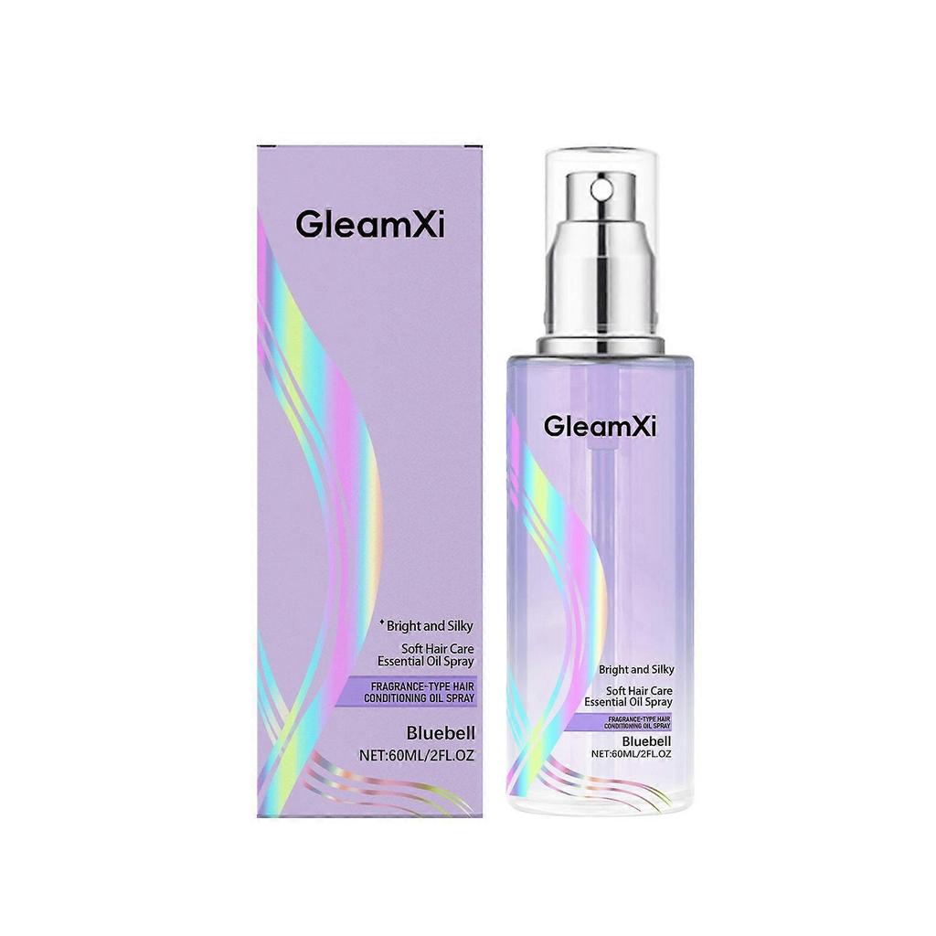 Limited time!!Gleamxi Refreshing Hair Care Essential Oil Spray (Blue Wind Bell) Nutrition Moisturizing Hair Care Hair Smooth Hair Shiny