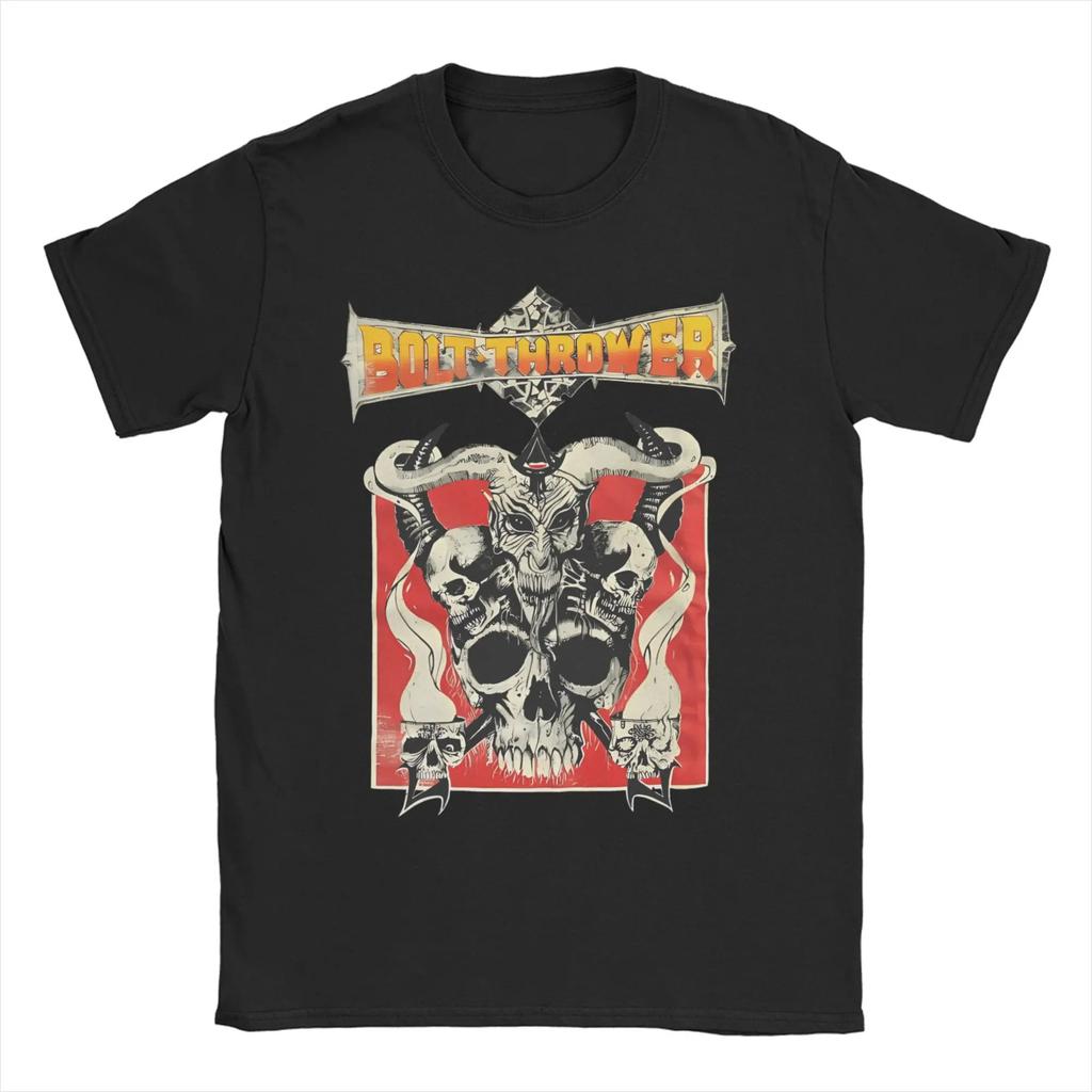 Bolt Thrower Rock Band Logo T Shirts Men Women's Cotton Crazy T-Shirts Round Collar Tee Oversized High Quality Soft Comfortable