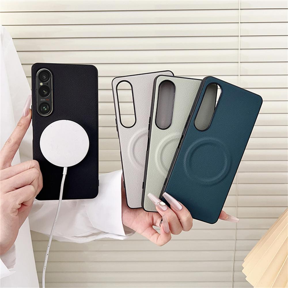 Pro pouzdro Sony Xperia 1 VI kompatibilní s MagSafe PU+TPU zadní kryt telefonu