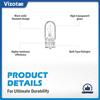 10 PCS T10 12V 5W Halogen Car Flat Foot Mini Light, Car Brake Light | Mini Bulb Turn Light Bulbs, Quartz Glass Instrument Lights, Width Indicator