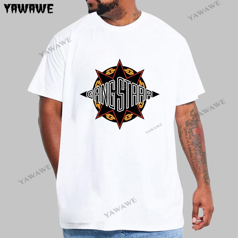 

Мужская футболка с круглым вырезом, подростковая повседневная футболка Gang Starr, старая школа, большие размеры, мужские черные футболки, винтажные, с коротким рукавом XXL белый