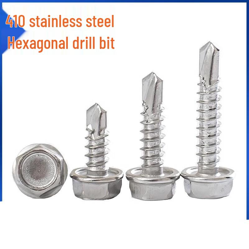 410 Stainless Steel External Hex Self-Drilling Screws