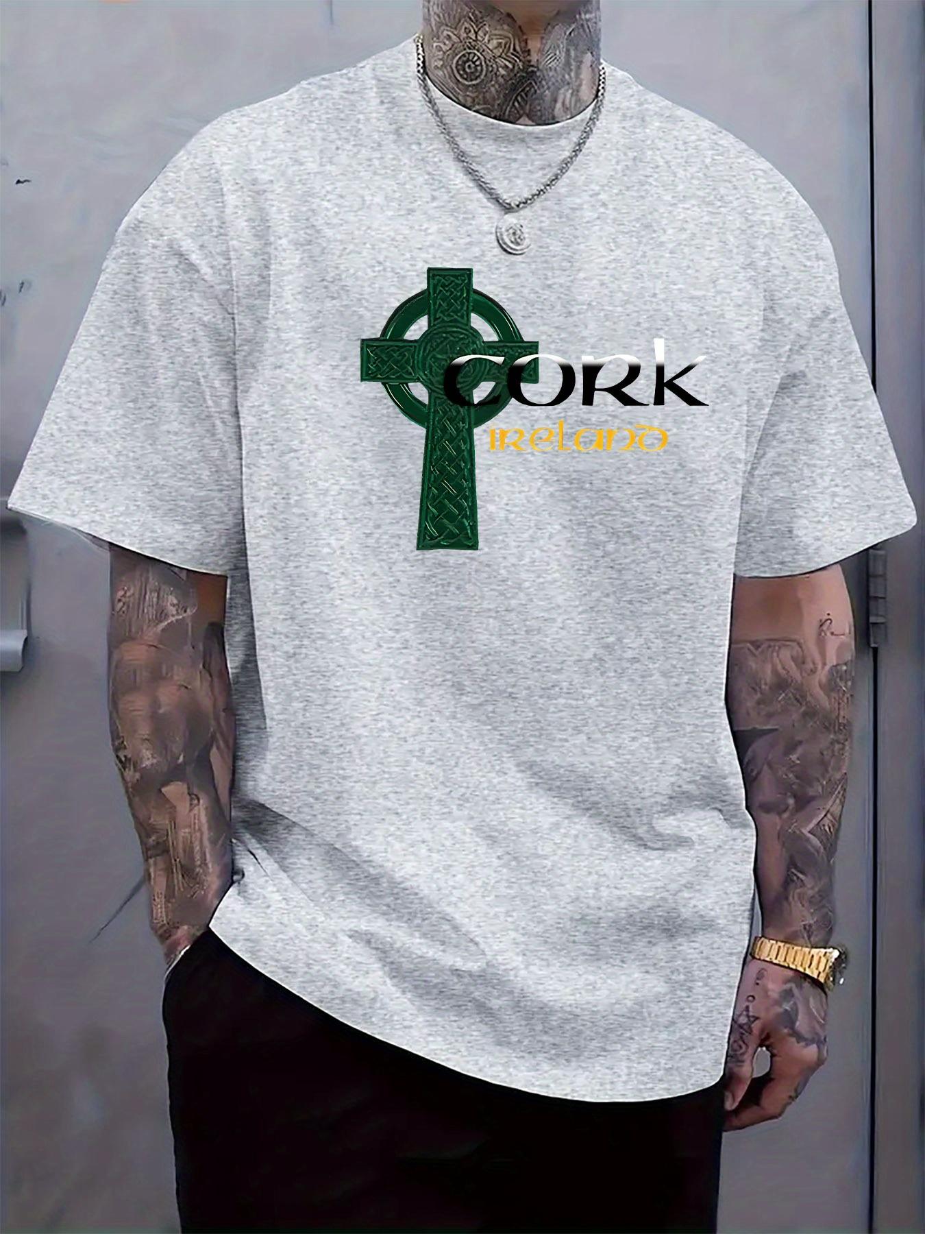 Irish Cork Logo Graphic Tshirt - Casual Round Neck Short ... XXL