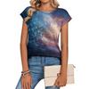 Damen Frühlings-Oberteile Kurzarm Bedruckt Lässig Sommerhemden für Damen Lockerer Schnitt Leichte Bluse für den Alltag Damen Sommer T-Shirts