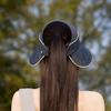 Ice silk can be hung mask empty top hat women breathable face cover ponytail sunscreen hat travel UV protection bucket hat