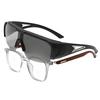 FEISEDY Sunglasses with Photochromic Half UV400 Colored Perfect for and B1605 Over-the-Eye Lenses, Frame, Protection, Lenses, Driving, Fishing, More,