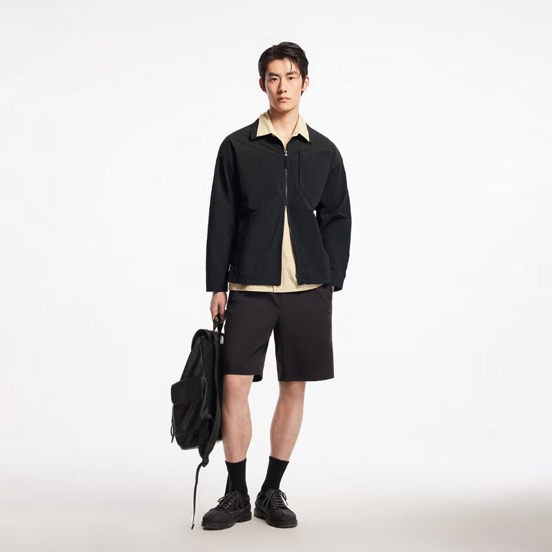 Jack&Jones Men's Summer Loose Lapel Zipper Embroidered Jacket