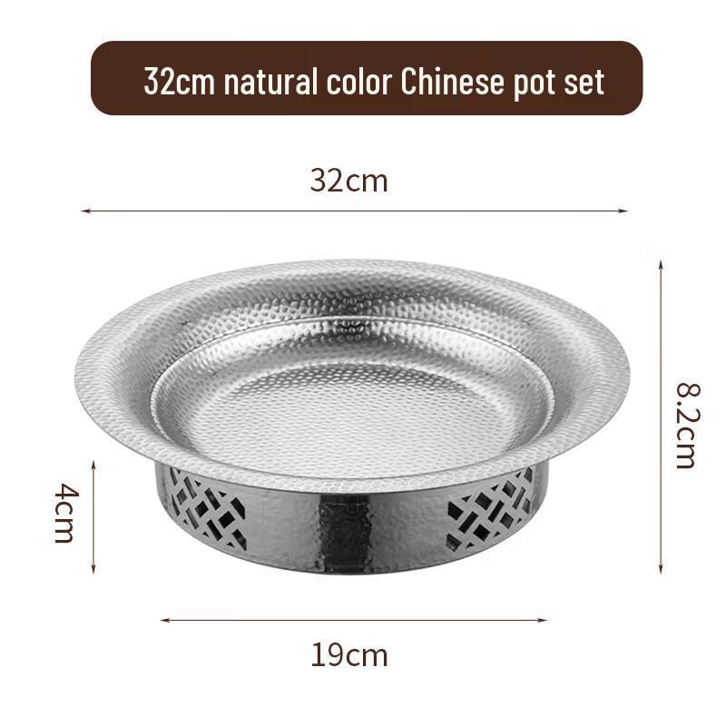 Jingbeier 304 Stainless Steel Commercial Dry Pot Set with Alcohol Stove