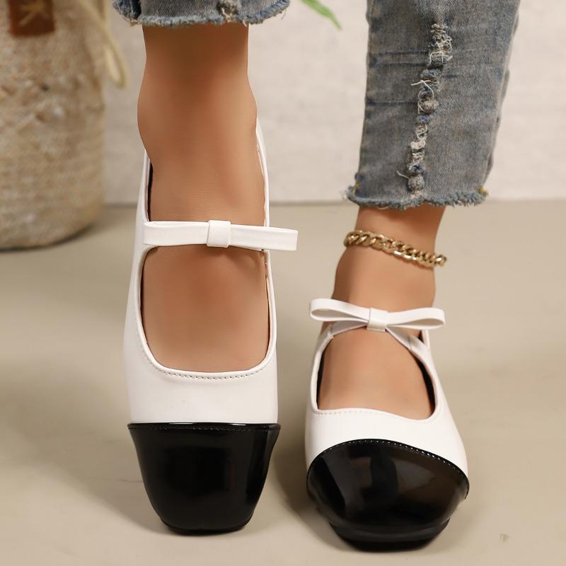 Women's Fashion French Mary Jane Flat Shoes Women's Spring and Autumn New Small Fragrance Retro Pumps