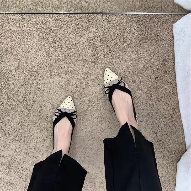 Fashion Korean Style Young Office Slip-on Ladies Footwear Popular Luxury Brand Chic and Elegant High Quality Fashion Women's Flat Shoes