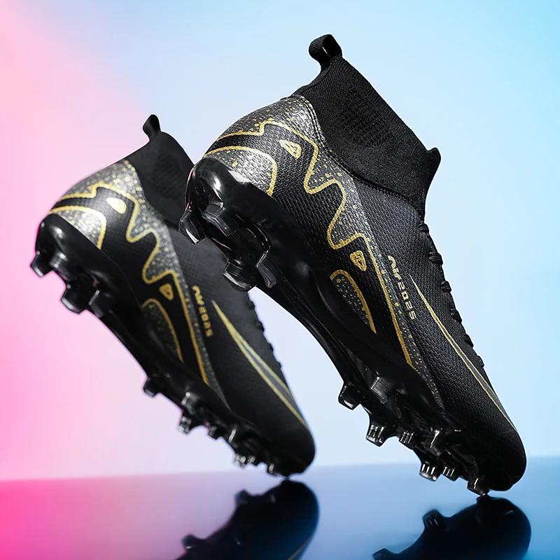 New Men FG/TF Soccer Shoes Cleats Studded Society Match Football Field Boots Original Comfortable Ultralight Kids Football Shoes