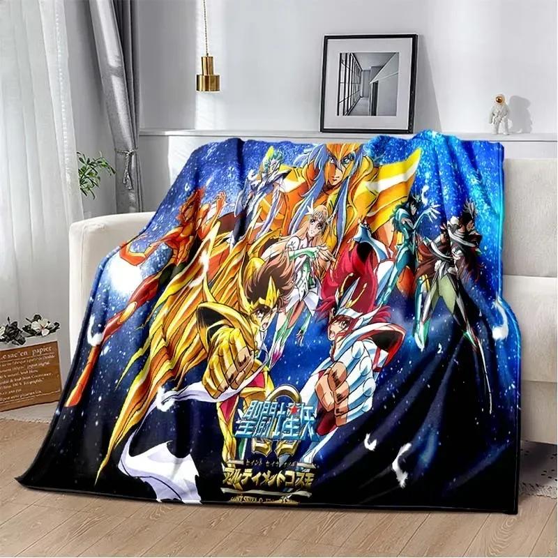 3D Retro Saint Seiya Anime Cartoon Flanelldecke Weich Gemütlich Sofa Bett Reise Decke Kinder Geburtstagsgeschenk