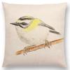 Newest Birds Painting Cushion Cover Robin Titmouse Toucan Fairy Sparrow Firecrest Cardinal Bullfinch