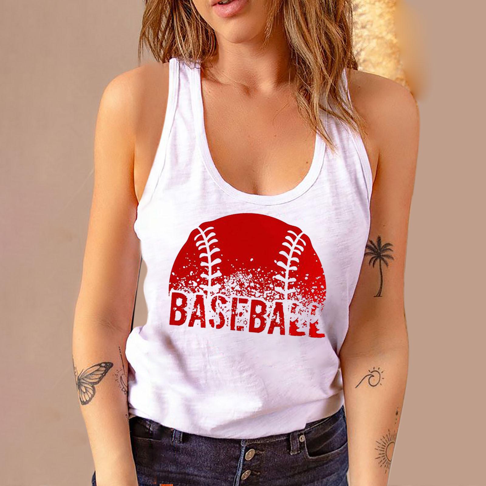 

Женские рубашки без рукавов с забавным принтом, рубашки-туники, футболки с круглым вырезом