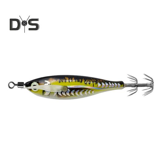 8CM/5.3G Shrimp Bait with Squid Jig Hook Swivel Luminous Realistic Bionic Artificial Lure Saltwater Freshwater Bass Walleye Trout Fishing Accessories