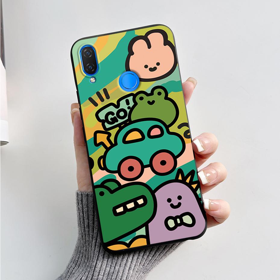 For Huawei Nova 3i Case INE-LX1 INE-LX2 Pandas Cover Soft Silicone Phone Case For Huawei P Smart Plus 2018 Nova3i Fundas Bumper