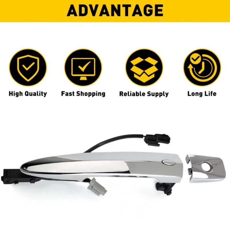 Capac pentru mânerul ușii exterioare față stânga, cadru, capac impermeabil, anti-murdar, compatibil pentru Leaf 806469N00A 806451AA0A 12459871