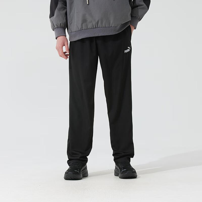 Puma Logo Quick-Dry Breathable Casual Training Knitted Sports Pants Men pants Black 690747-01