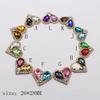 LKERAN 10pcs26 * 28MM Love Rhinestone Acrylic Button DIY Clothing Decoration Wedding Dress Handmade Decoration Accessories