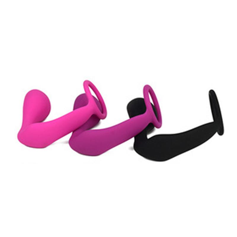 Double Ring Anal Plug Male Dildo Prostate Massage Vibrator Silicone Delay Ejaculation Adult Masturbator Couples Sex Toys For Men