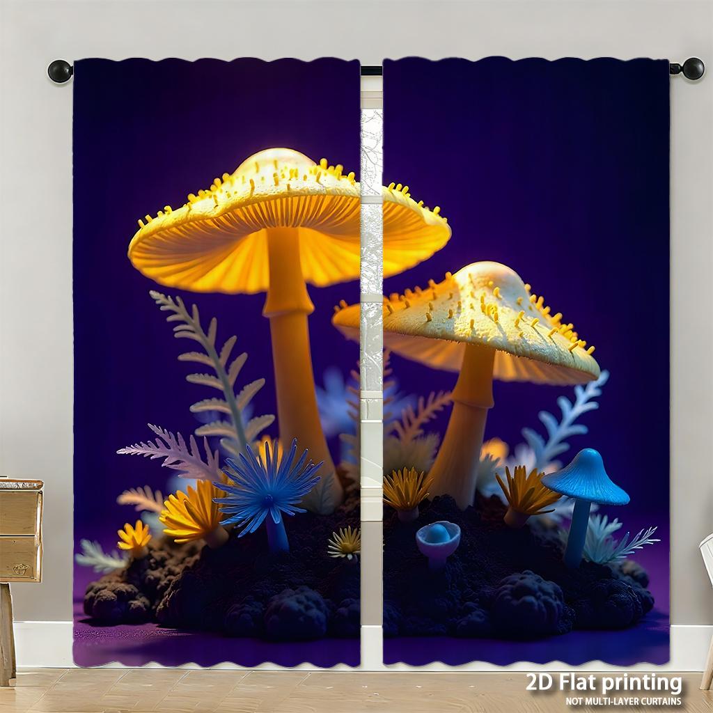 Piece Set High Definition Digital Printed Curtainsorange Tabby Cat Surfing Wave Colorful Vibrant Dynamichome Decoration Curtain Polyester