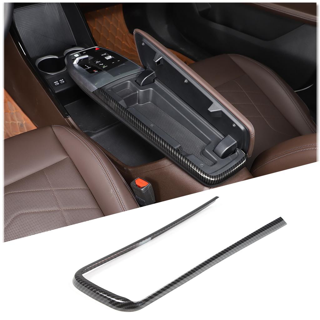 ABS Carbon fiber Center Console Armrest Frame Trim Cover For BMW X1 -24