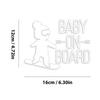 Creative Decal for Car Exterior Decor Baby on Board Stickers Funny Car Warning Sticker High Reflectivity for Vehicles Supplies